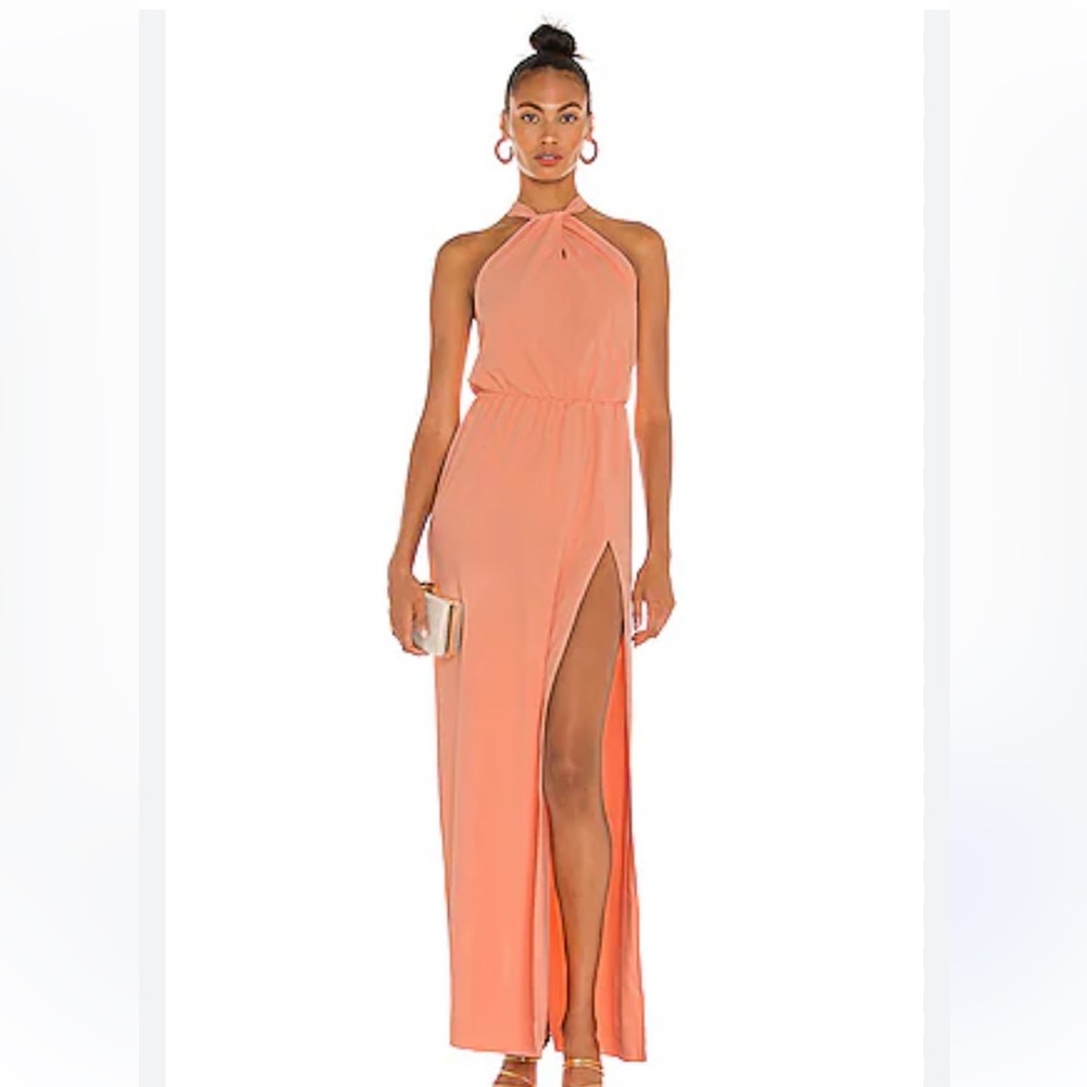 Amanda Uprichard Kurie Maxi Dress in Sunset